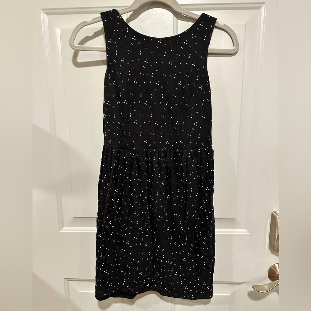 Ann Taylor LOFT Black White Dot Dress